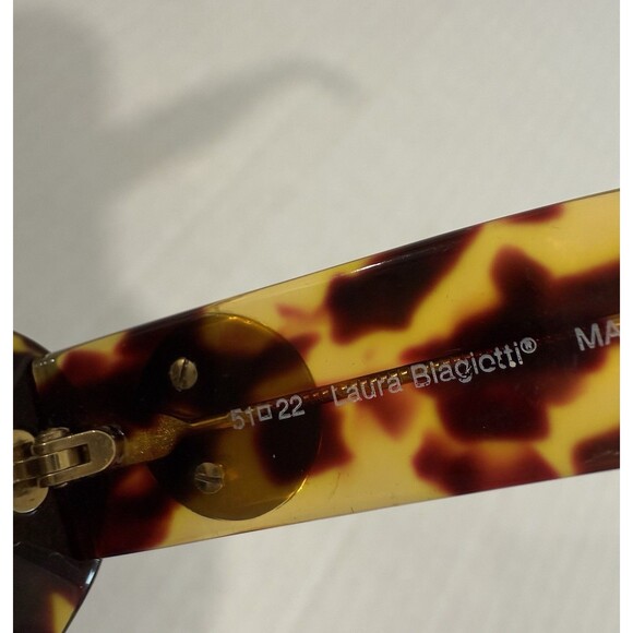 Laura Biagiotti LB 720/S 02Y Tortoise Gold Sunglasses 51-22 145 W/Ray-Ban Case - Picture 4 of 16